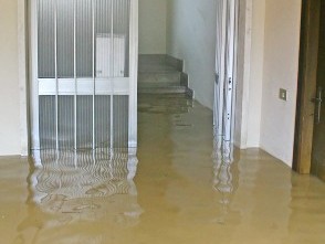 A flooded home. Water extraction St Louis E&B Carpet Cleaning