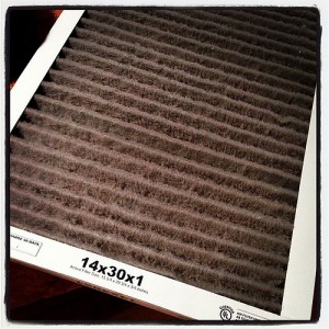 Dirty air filter. E&B Carpet blog