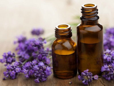 E&B Carpet Essential Oils and purple flowers