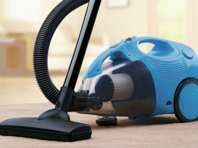 at home carpet cleaner vacuum on display in residential home